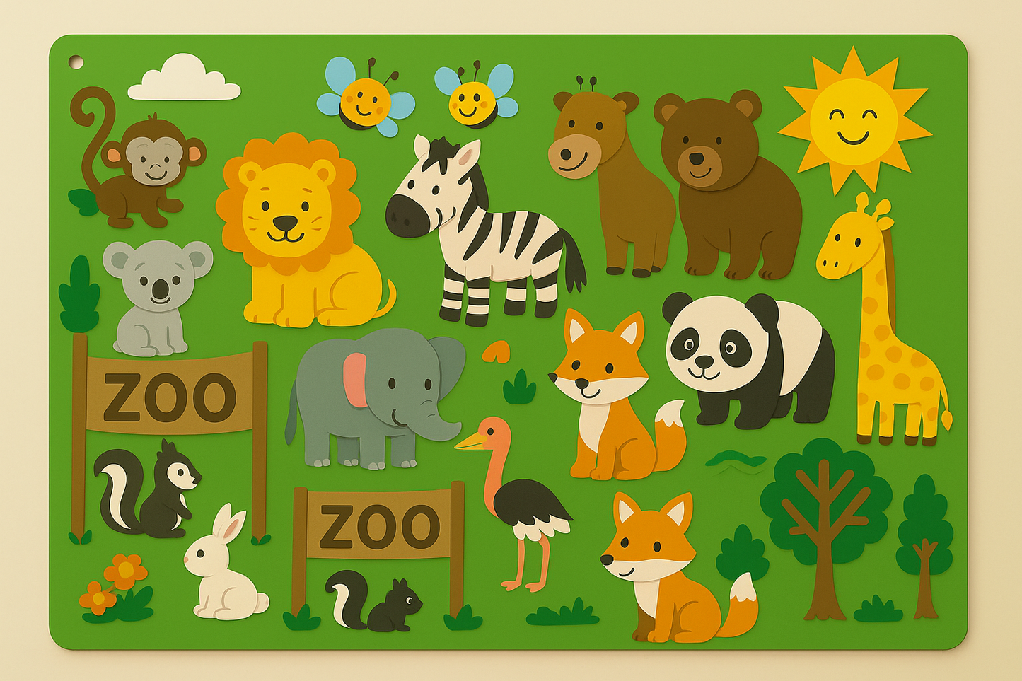 Meet the wonderful animals! - Felt board