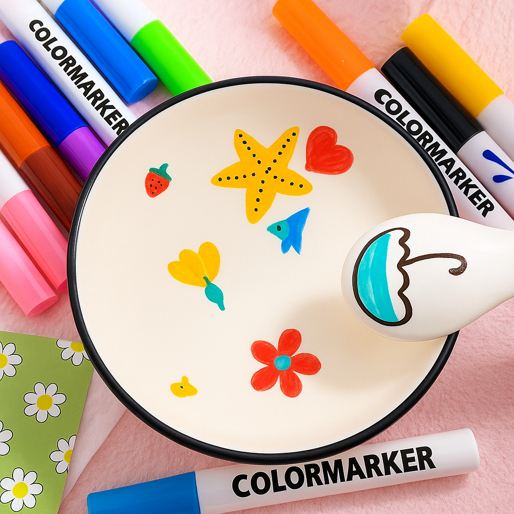 Innovative works of art in water - Watercolour sticker set (+ FREE ceramic spoon)