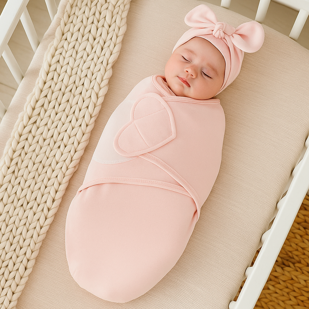 Peace & Comfort – Luxury Swaddle Blanket with Hat