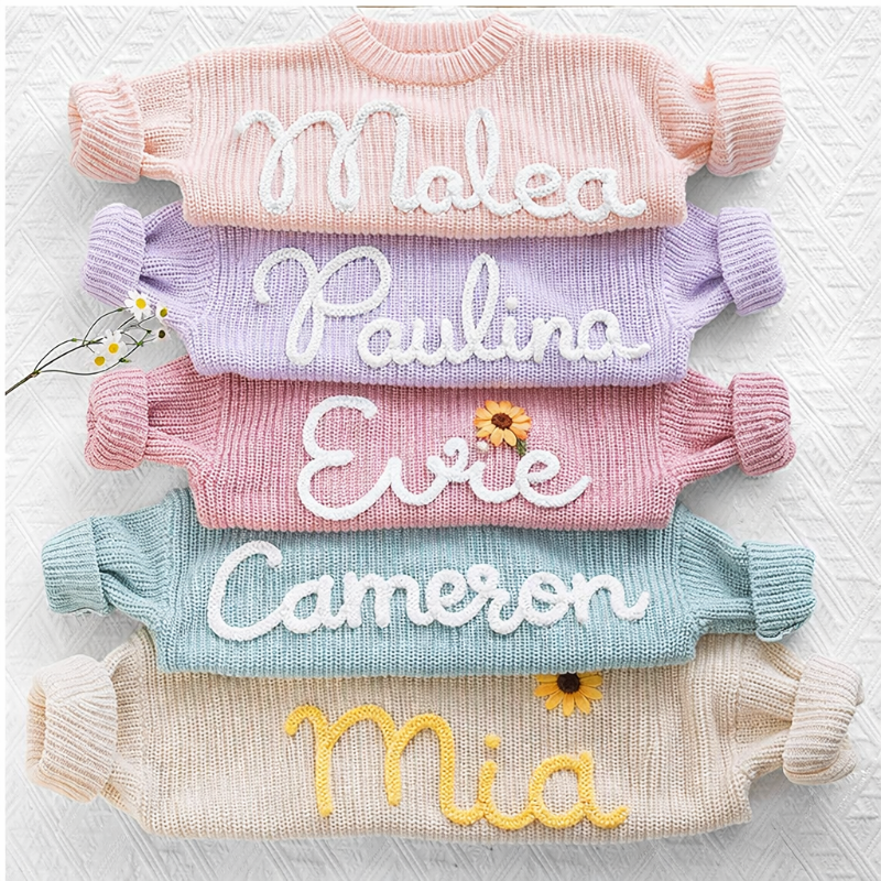 Custom Knitted Name Sweater for Children