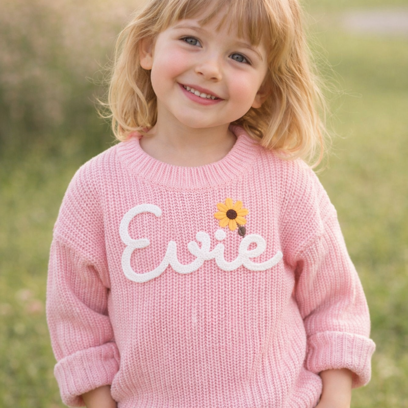 Custom Knitted Name Sweater for Children