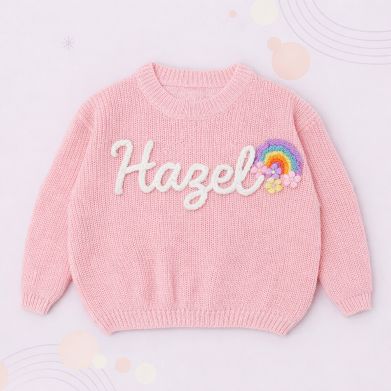 Custom Knitted Name Sweater for Children