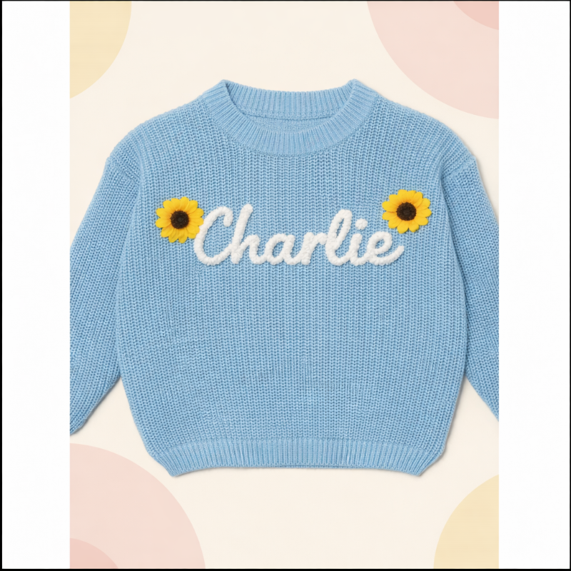 Custom Knitted Name Sweater for Children