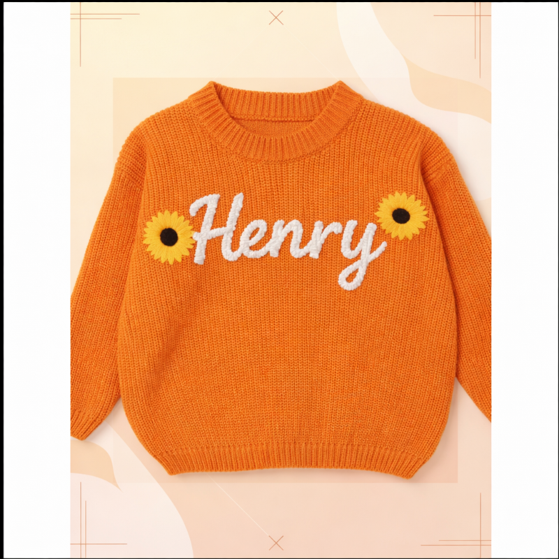 Custom Knitted Name Sweater for Children