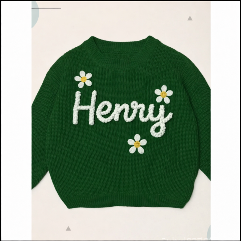 Custom Knitted Name Sweater for Children