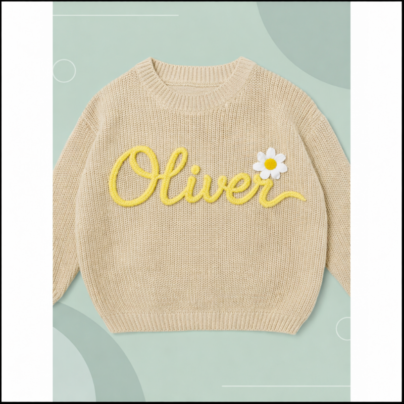 Custom Knitted Name Sweater for Children