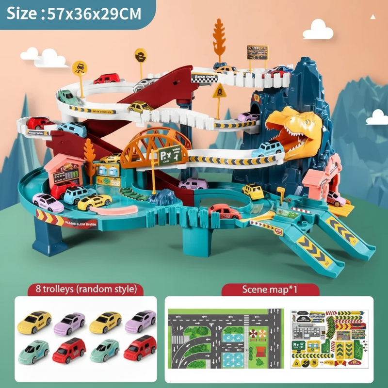 Cool & Educational – Dino Race Track with Cars