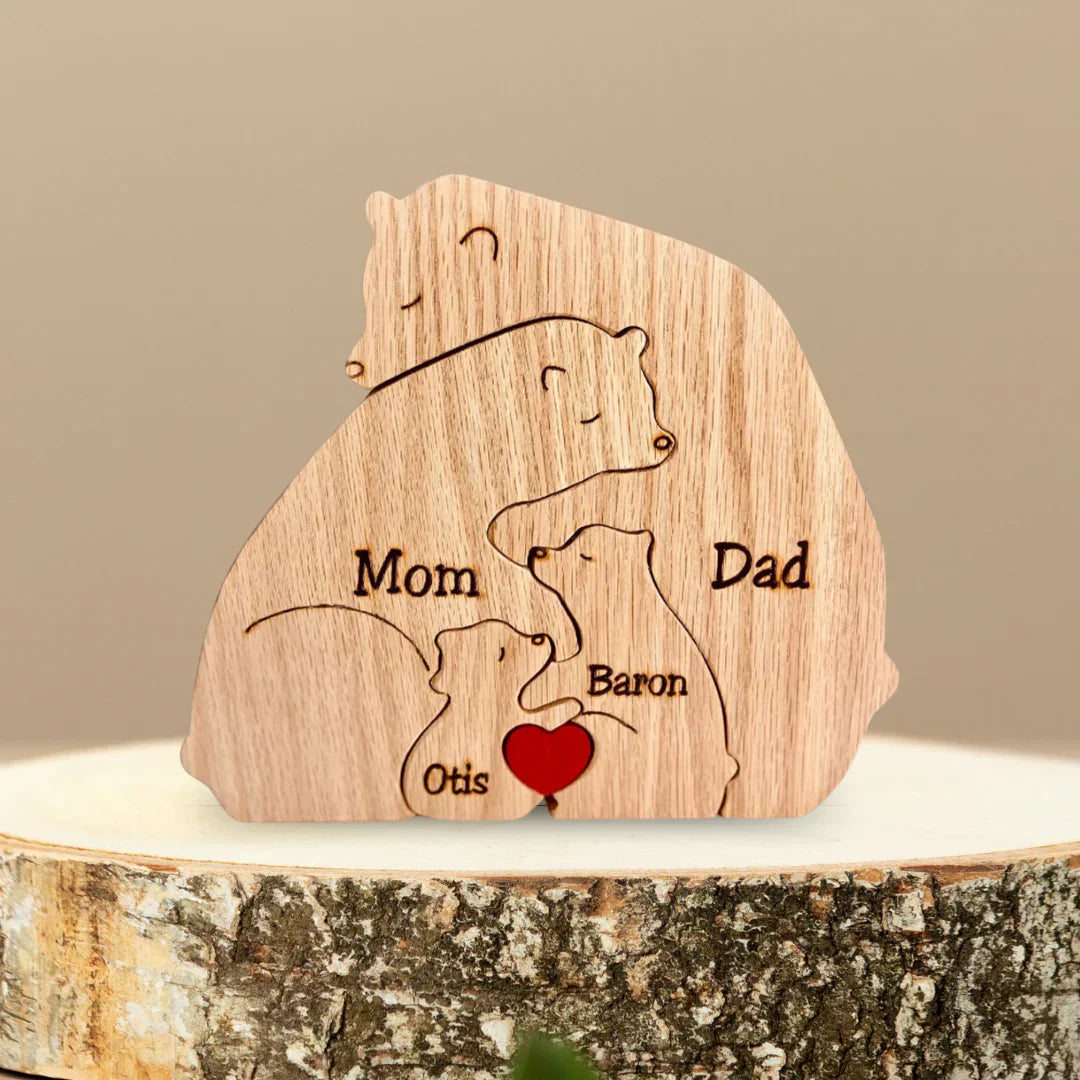 Family Puzzle™ – Custom Mother's Day Gift with a Family of Bears