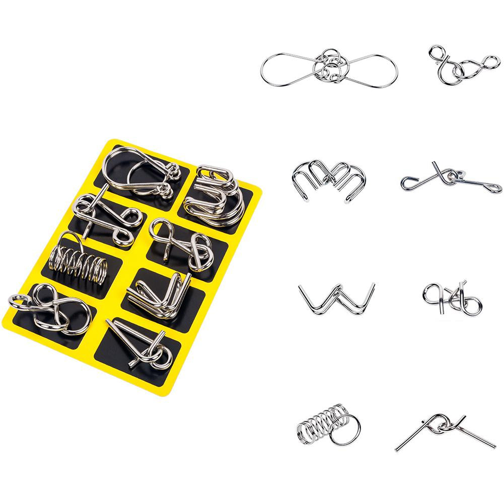 Metallic puzzle rings