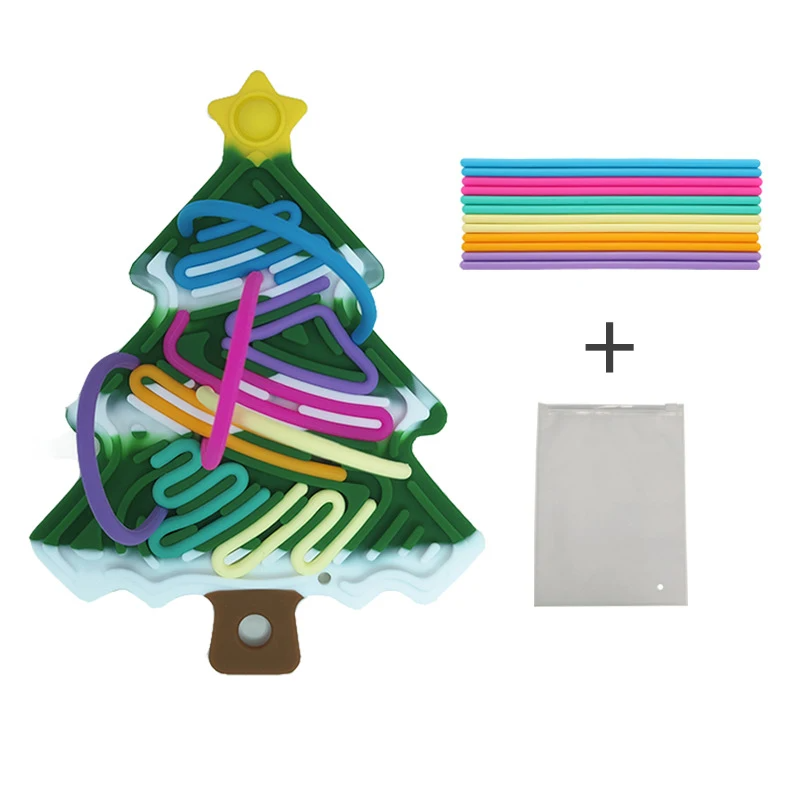 Compact, Christmassy & Play - Silicone Fidget Christmas Tree