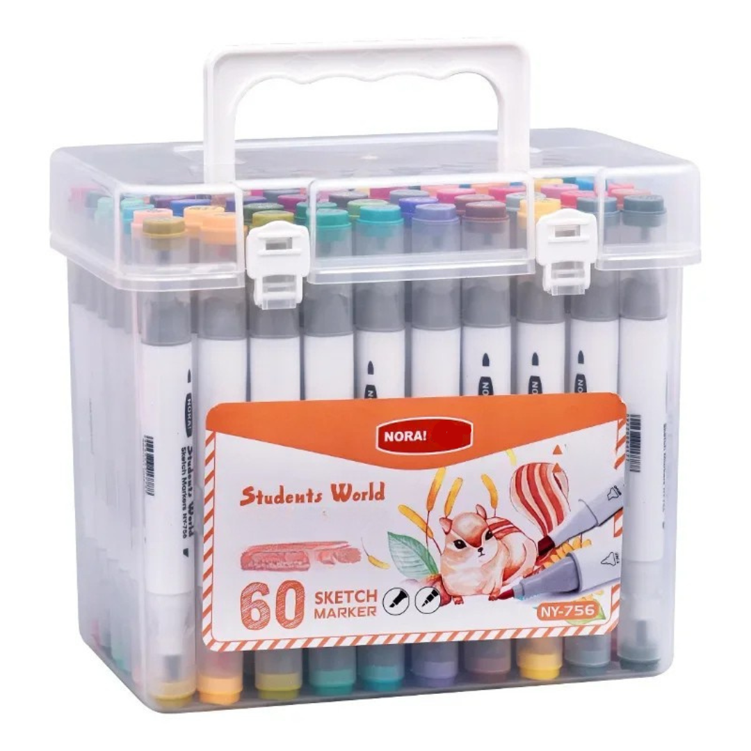 Double & Vibrant – Odorless & Washable School Markers