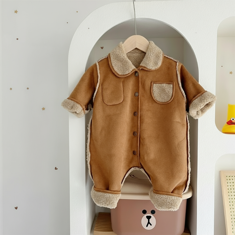 Cozy & Stylish – Thick Winter Romper with Hood