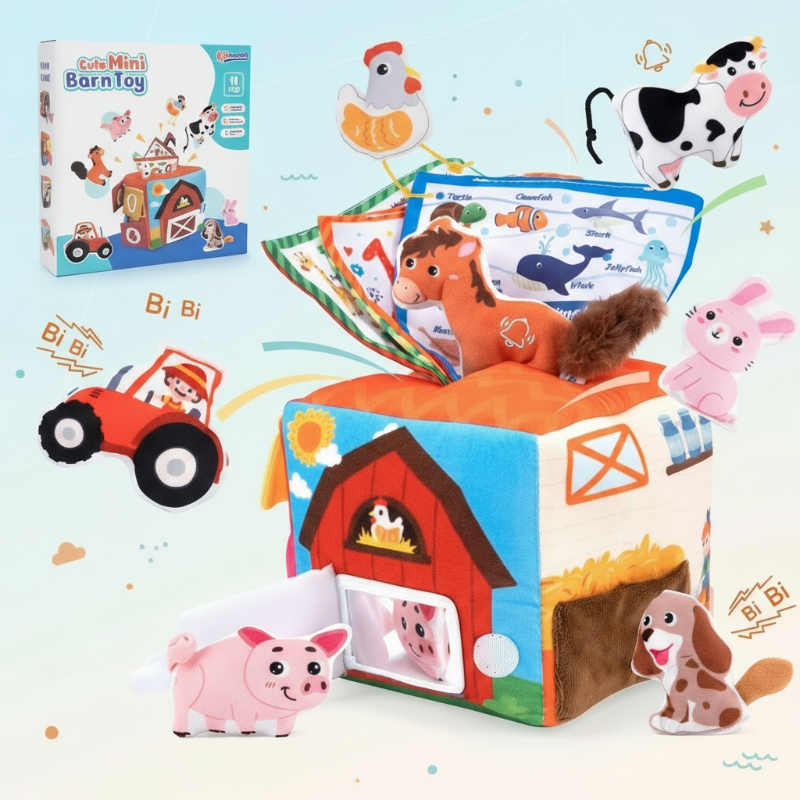 Soft & Educational – Farmhouse with Plush Animals