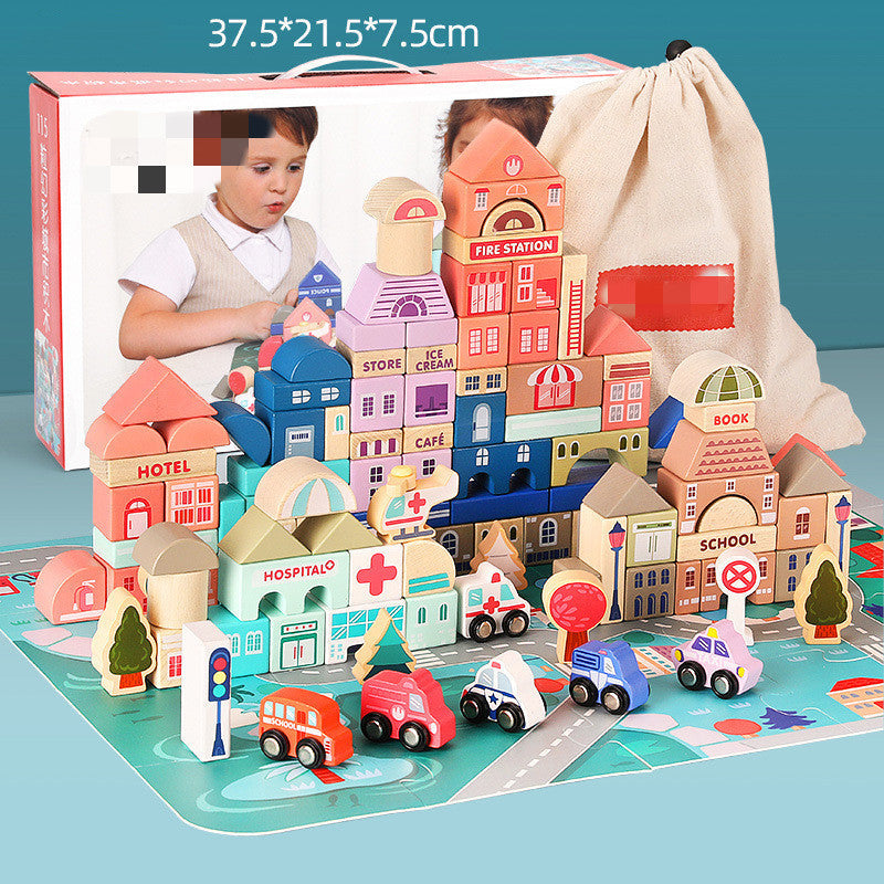 Educational & Play – Wooden Building Blocks in the City