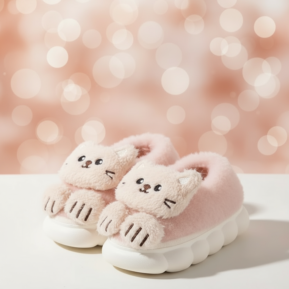 Warmth & Safety – Children's Cat Slippers