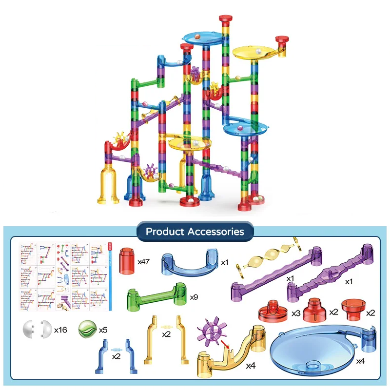 Safe & Educational - Marble Track Construction Kit