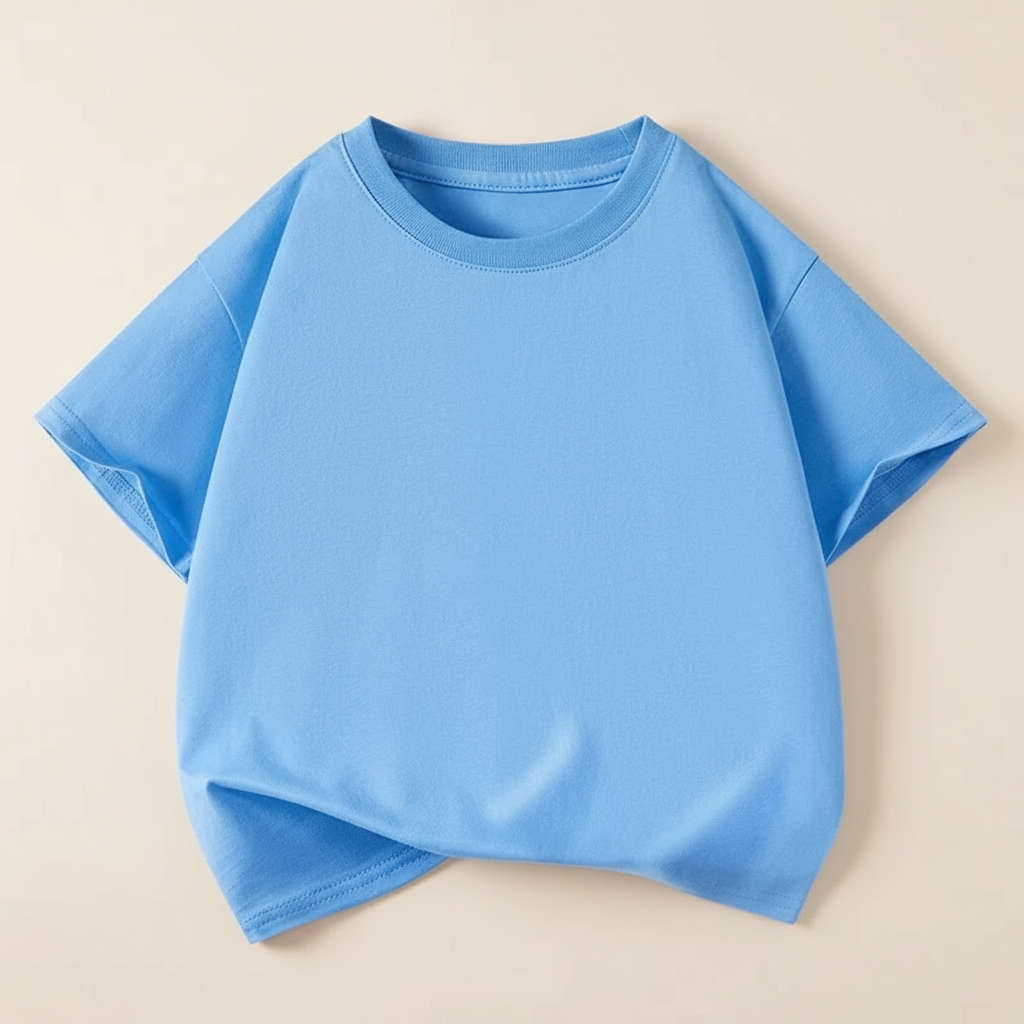Casual & Plush – Relaxed Fit T-shirt with Round Neck