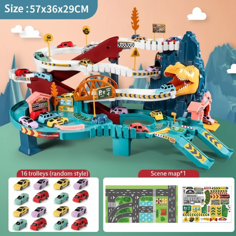 Cool & Educational – Dino Race Track with Cars