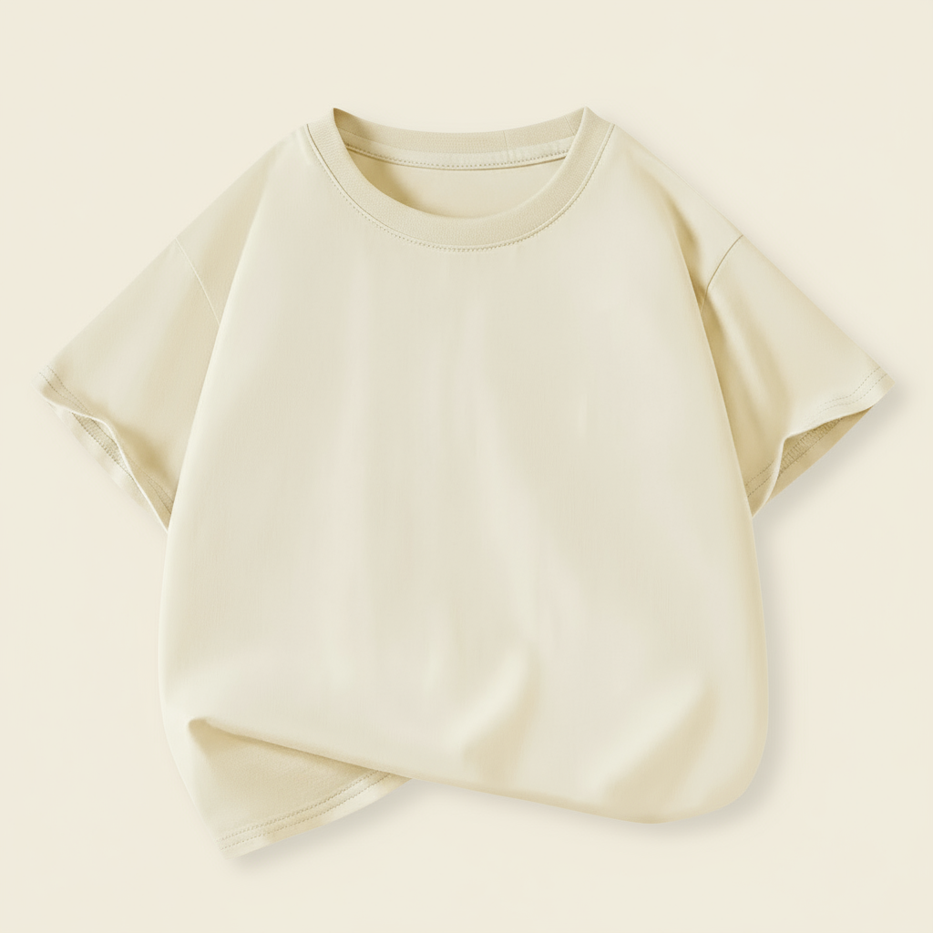 Casual & Plush – Relaxed Fit T-shirt with Round Neck