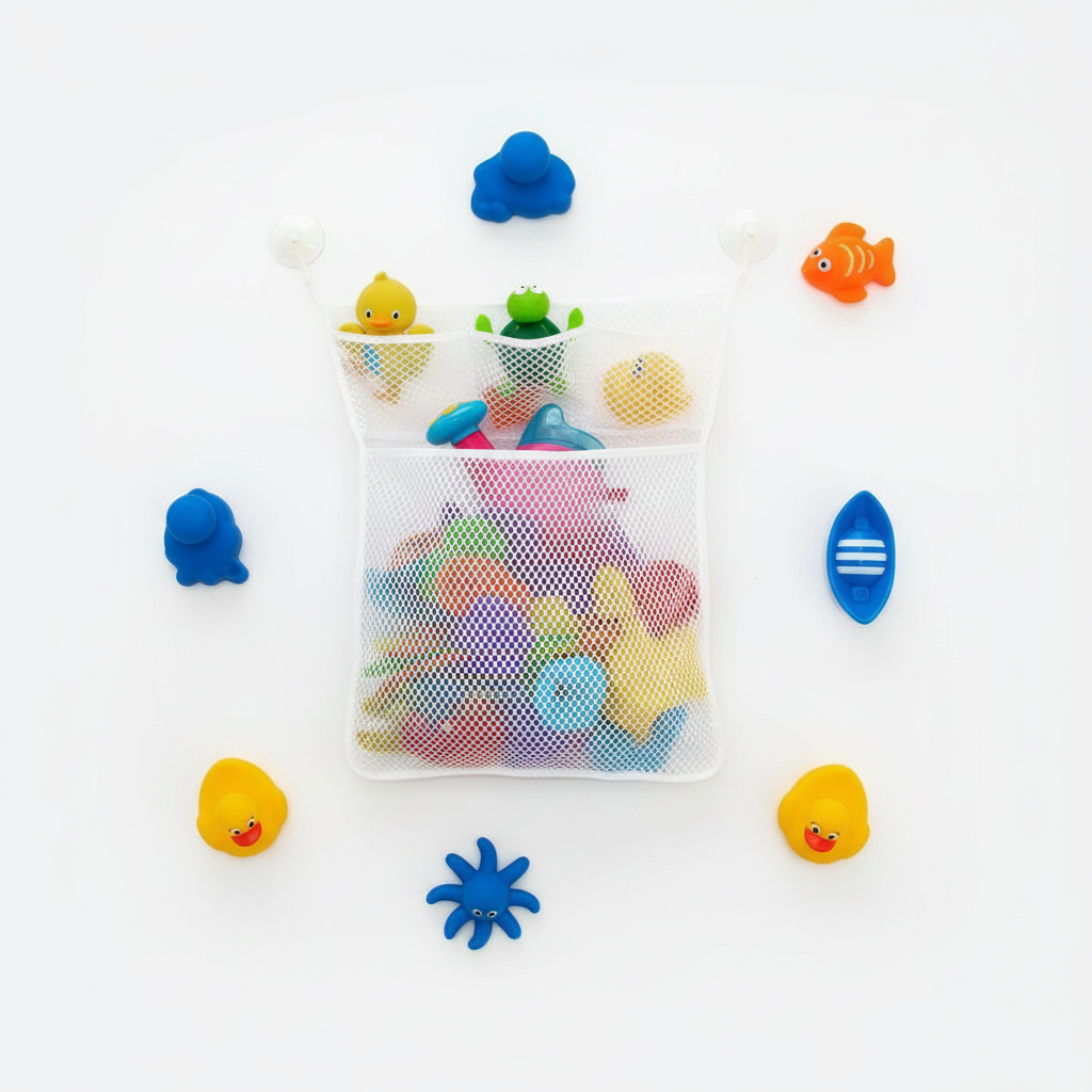 Mold-Free & Spacious – Bath Storage Net for Bath Toys