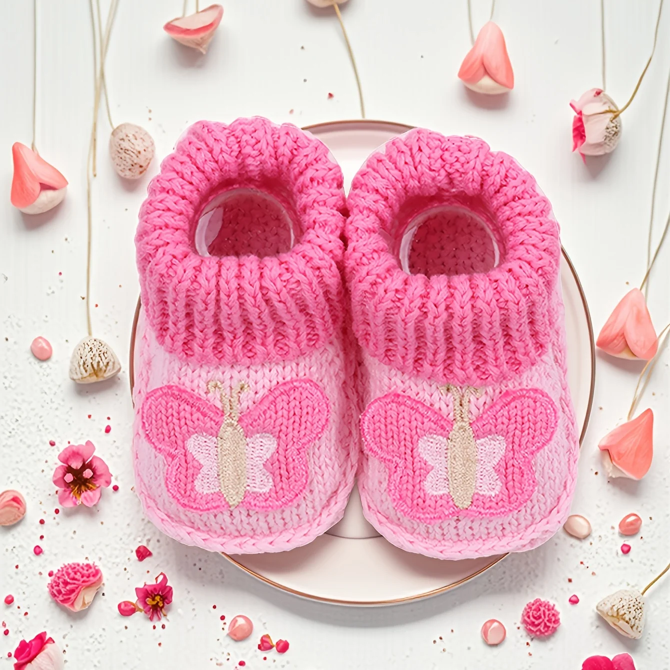 Knitted Infant Booties (3-6 months)