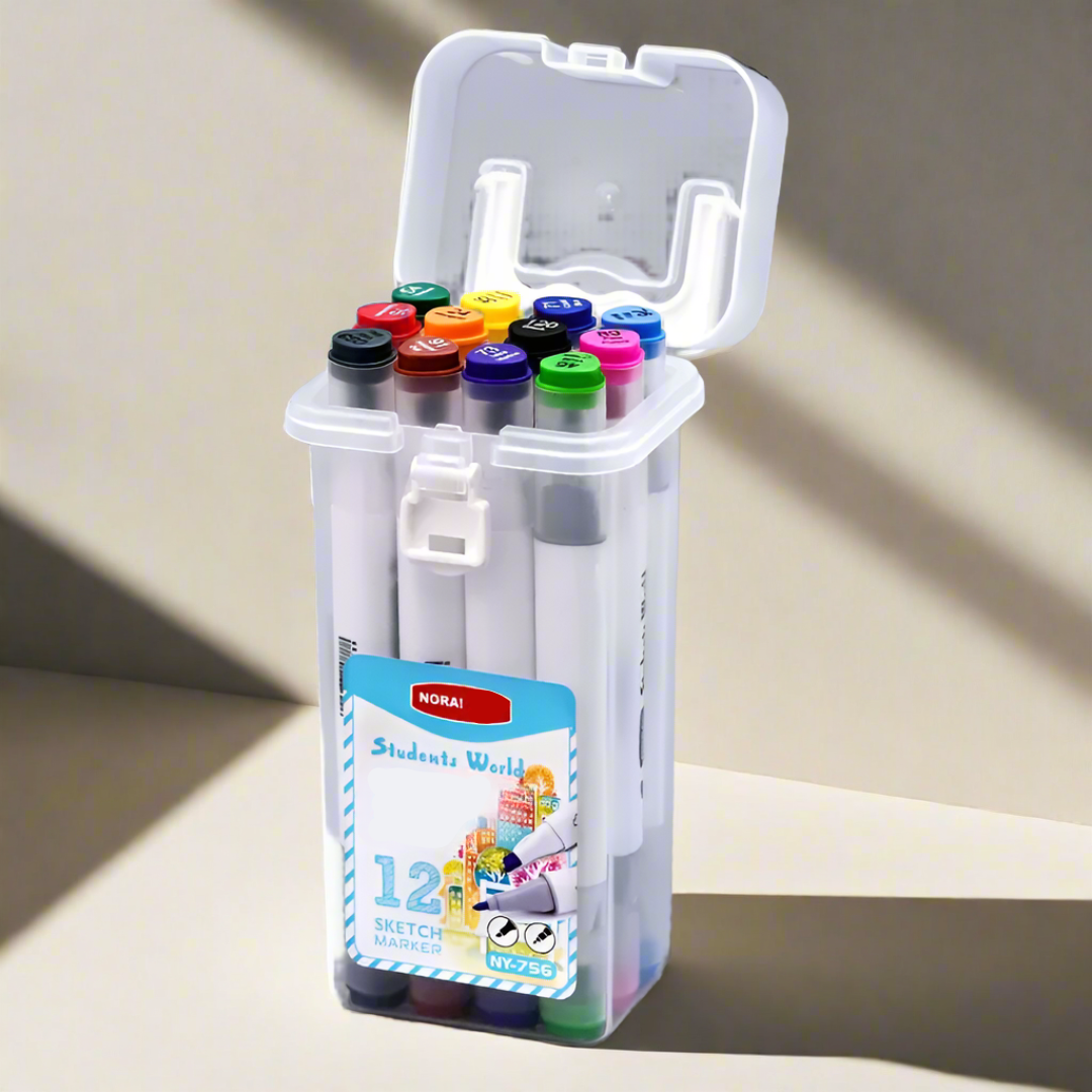 Double & Vibrant – Odorless & Washable School Markers