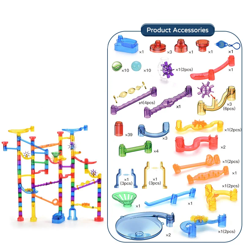 Safe & Educational - Marble Track Construction Kit