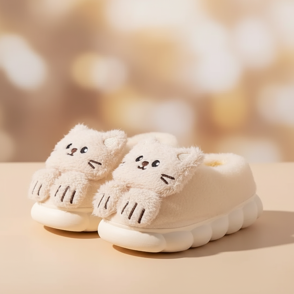 Warmth & Safety – Children's Cat Slippers