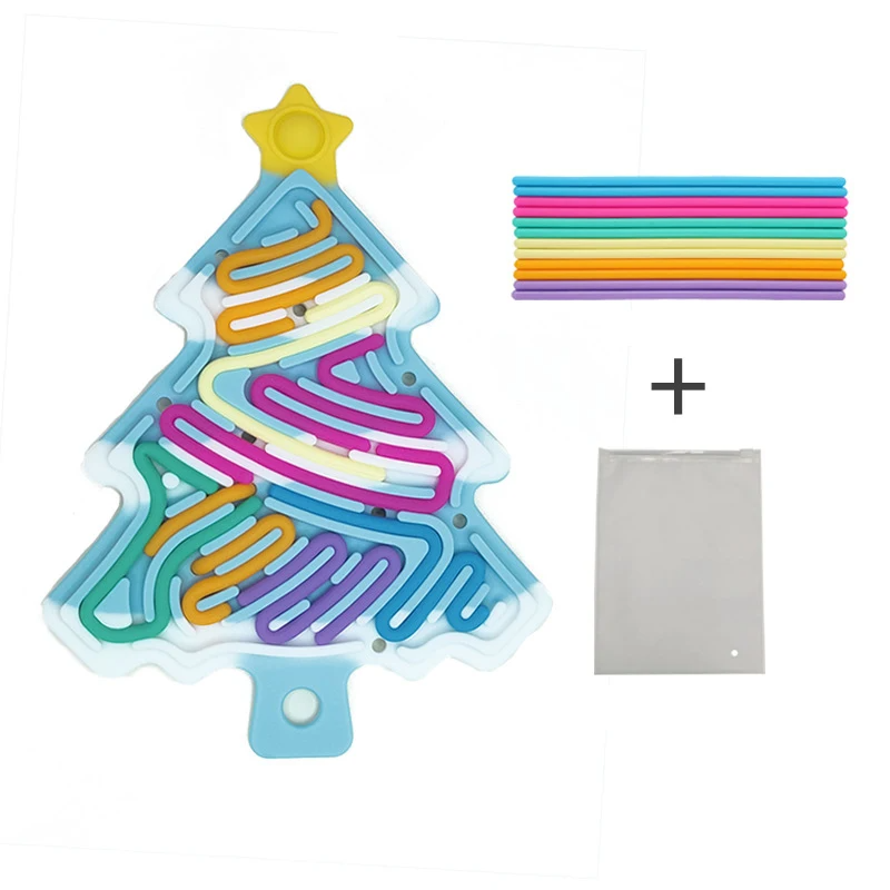 Compact, Christmassy & Play - Silicone Fidget Christmas Tree