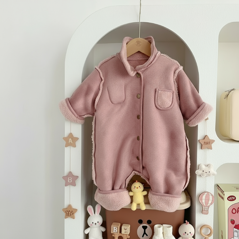 Cozy & Stylish – Thick Winter Romper with Hood