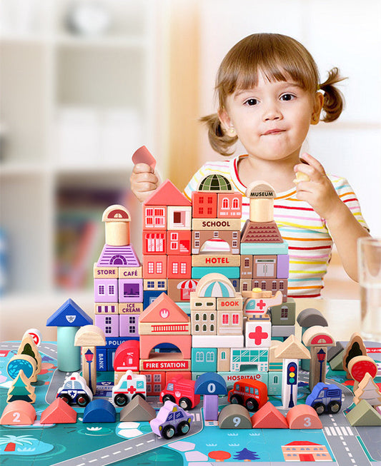 Educational & Play – Wooden Building Blocks in the City