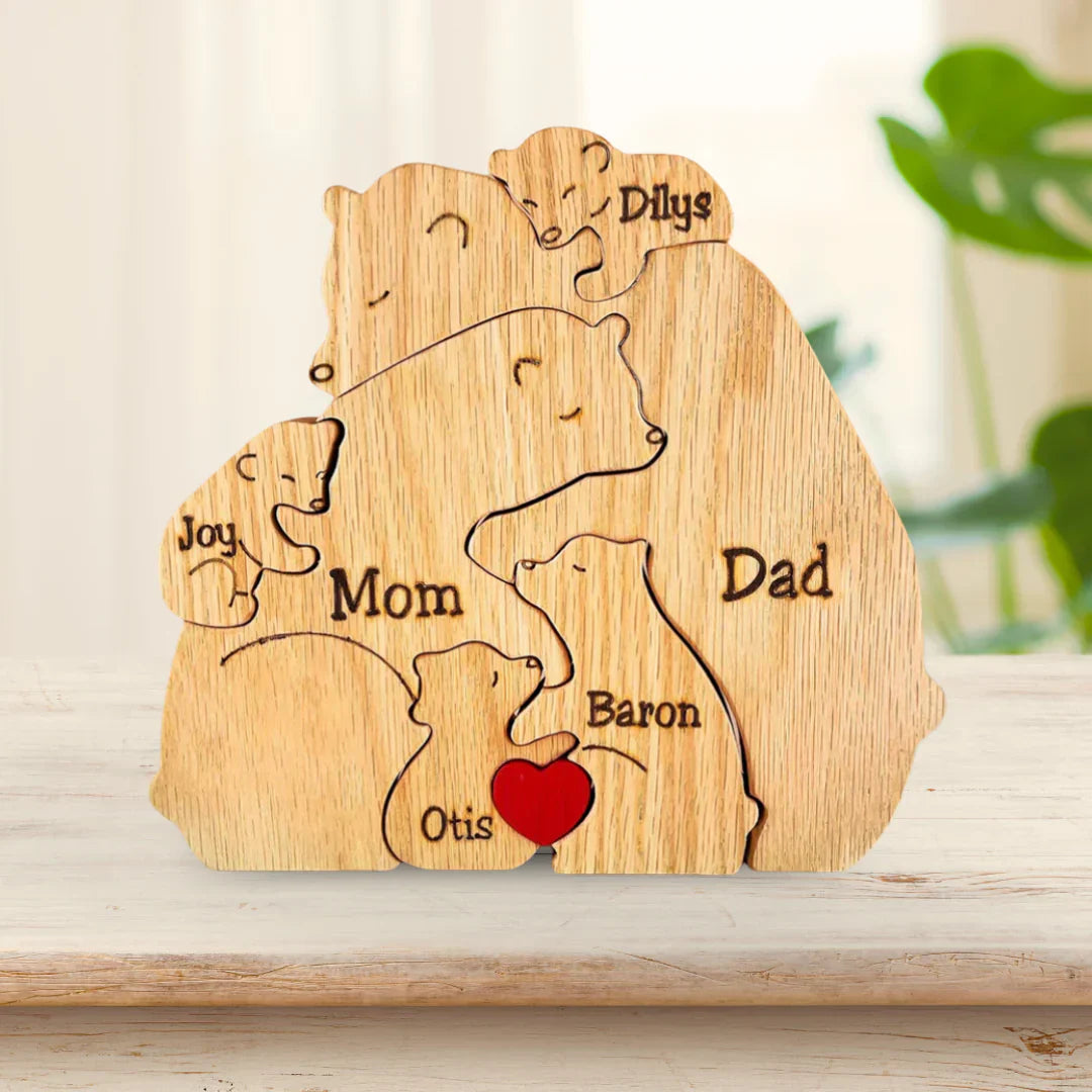 Family Puzzle™ – Custom Mother's Day Gift with a Family of Bears