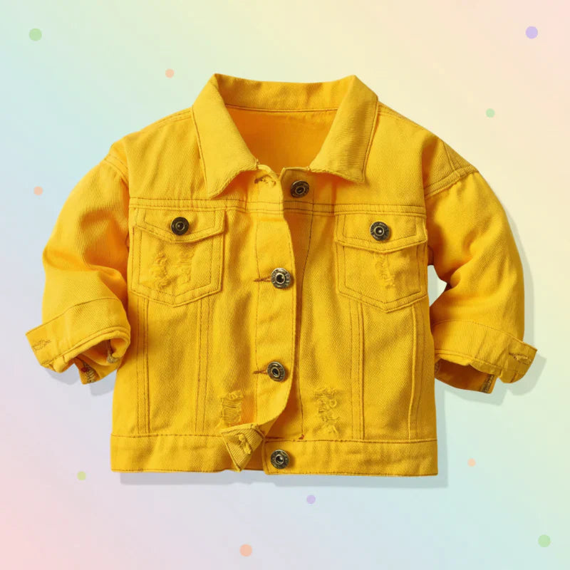 Candy Color Denim Jacket – Lightweight Denim Jacket for Children