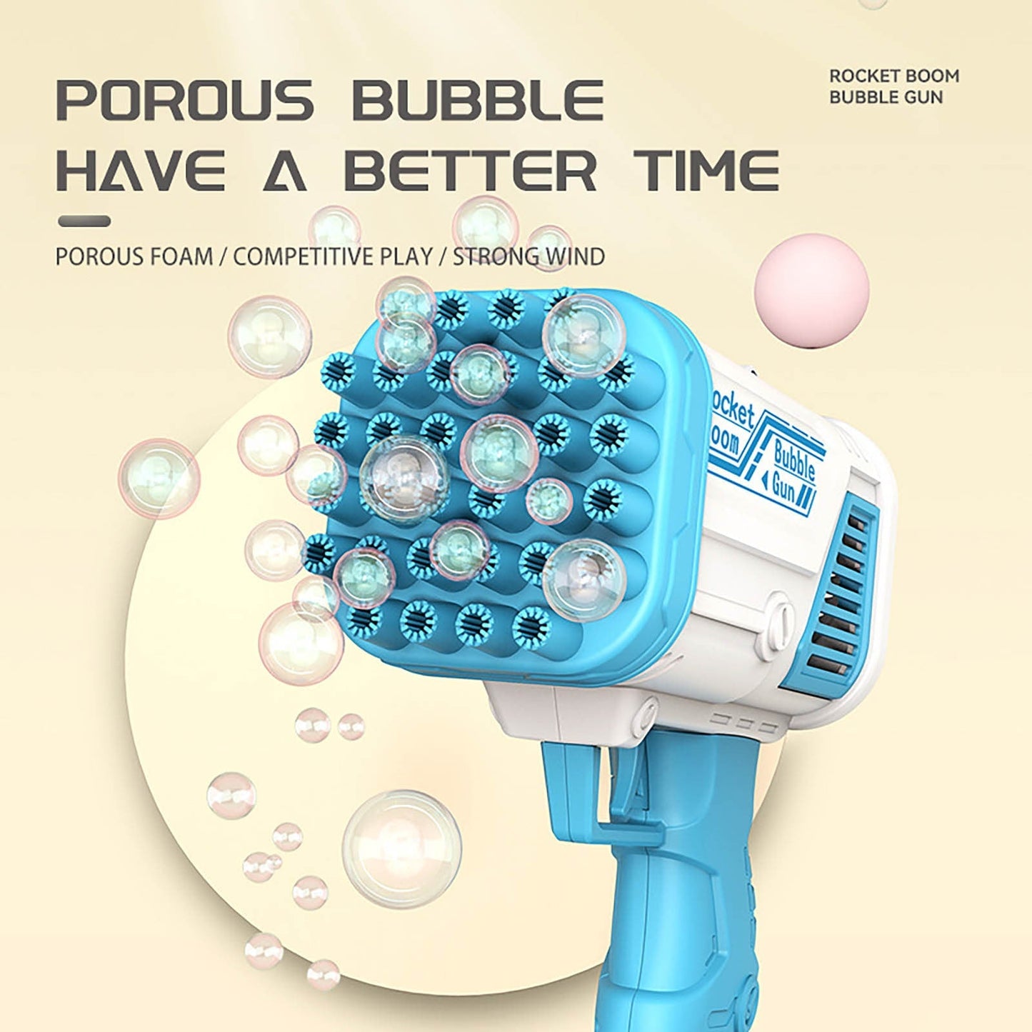 Play bubble games! - Soap bubble gun