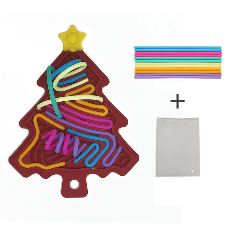 Compact, Christmassy & Play - Silicone Fidget Christmas Tree