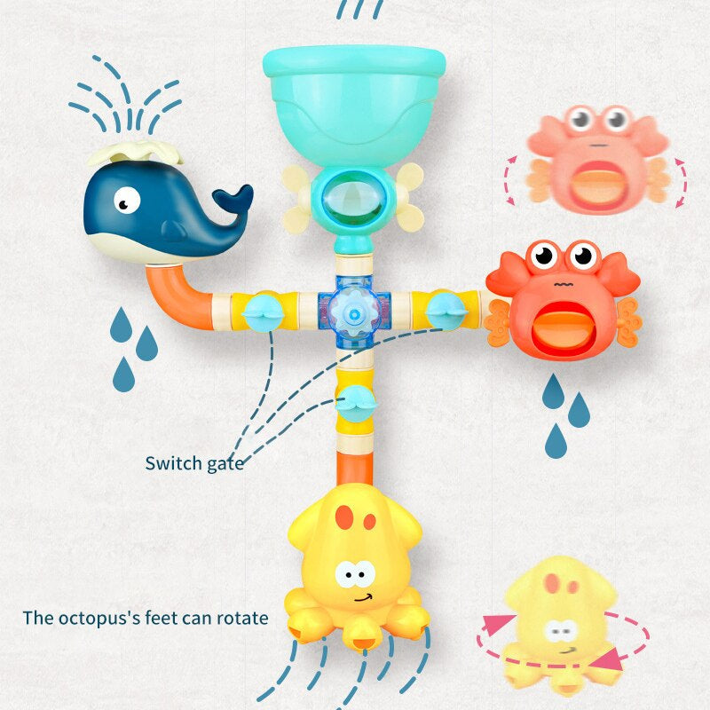 A bath with showering friends - Fountain bathing