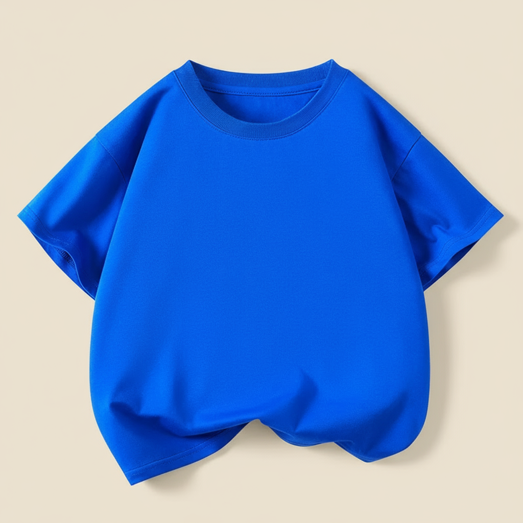 Casual & Plush – Relaxed Fit T-shirt with Round Neck