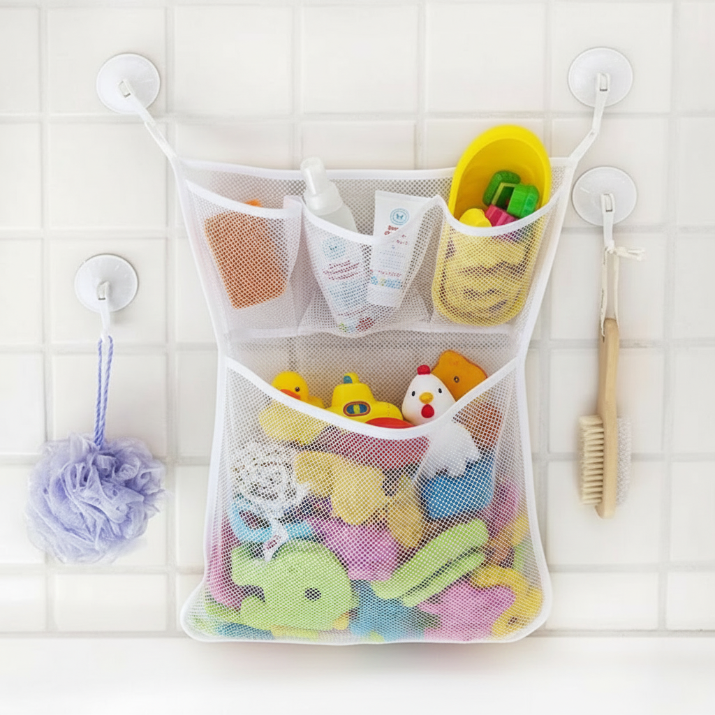 Mold-Free & Spacious – Bath Storage Net for Bath Toys