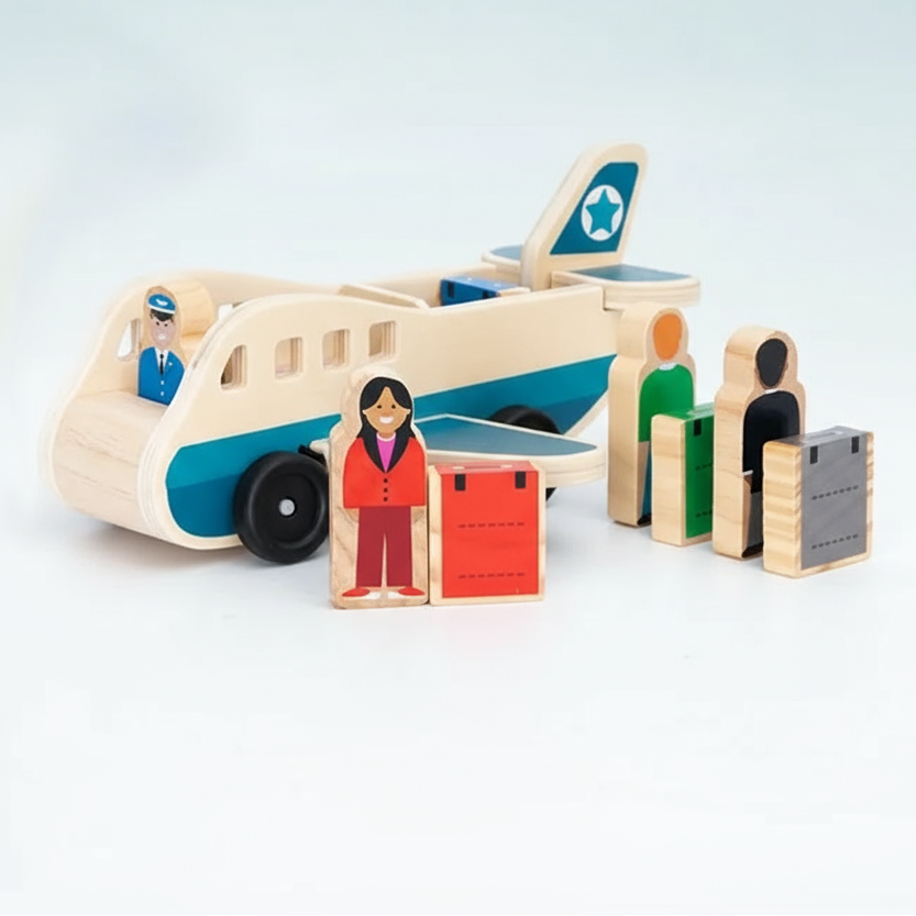 Stylish & Educational - Wooden Public Transportation Play Kit