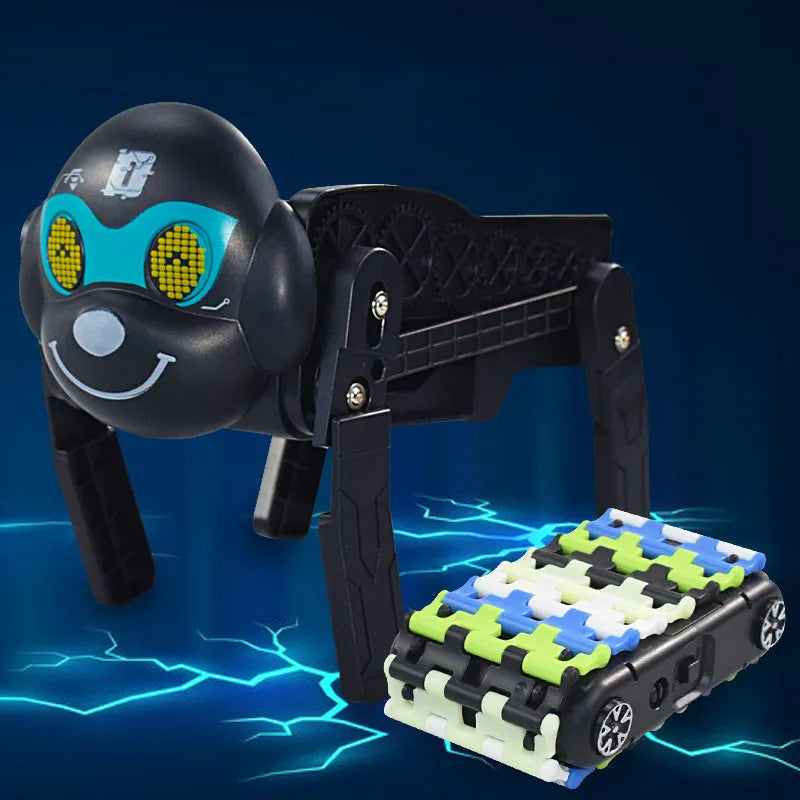 Play with a robot dog - Robot car race