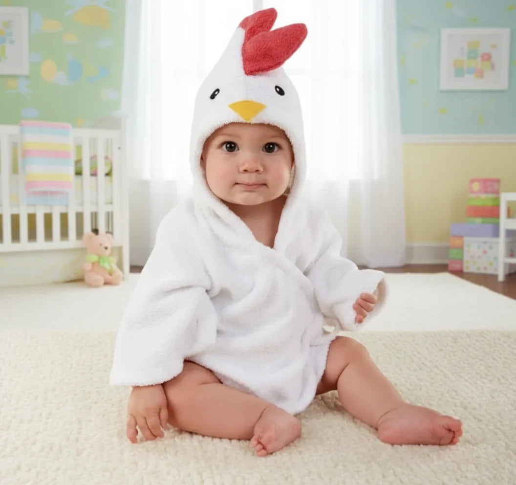 Plush & Absorbent – Bathrobe with Animal Design