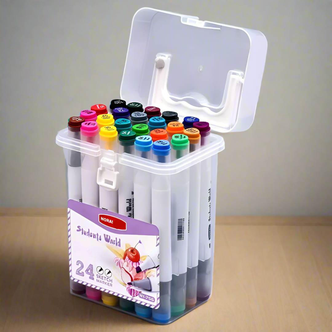 Double & Vibrant – Odorless & Washable School Markers