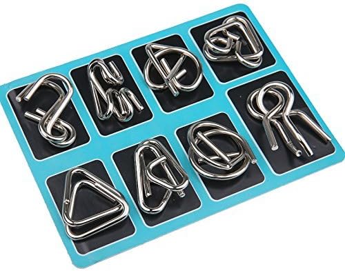 Metallic puzzle rings