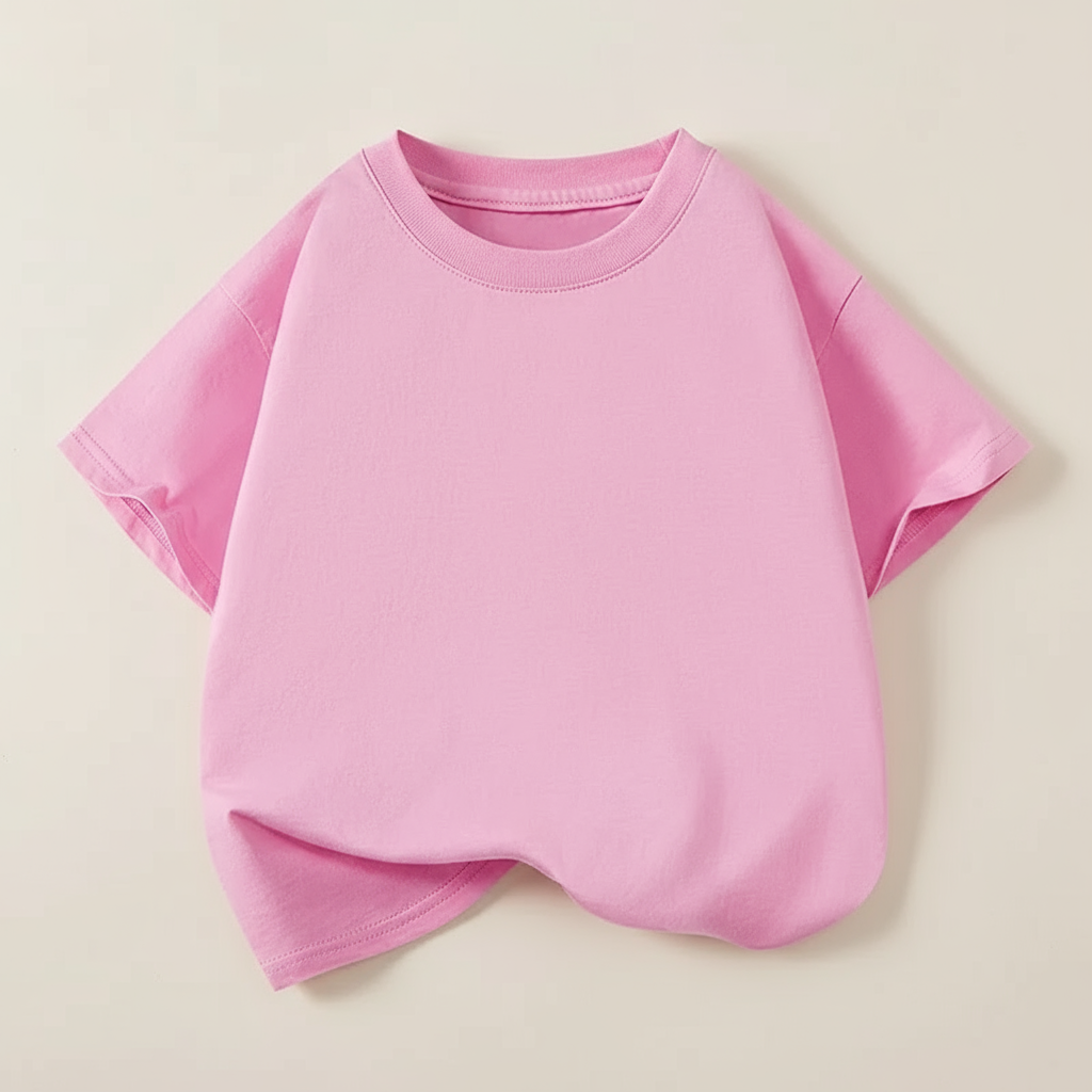 Casual & Plush – Relaxed Fit T-shirt with Round Neck