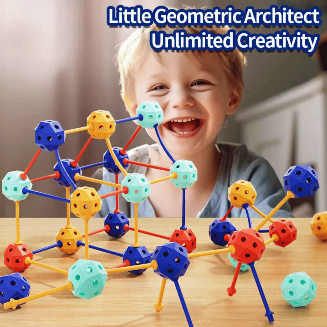 Flexible PVC beads - 3D Geometric building blocks