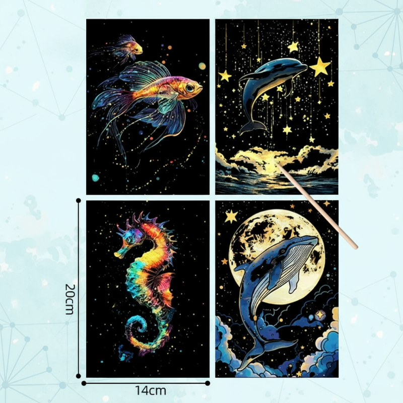 Glow-in-the-dark – Scratch Cards Kit