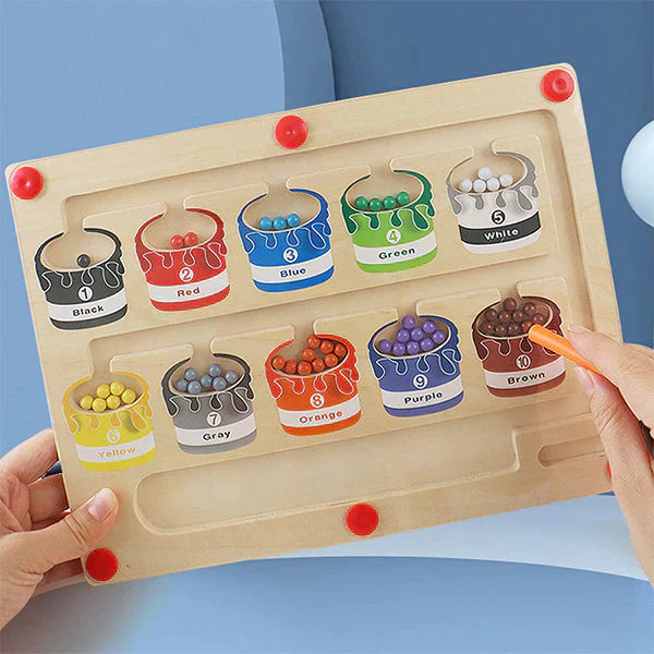Maze adventure with magnets - Magneto sorting board