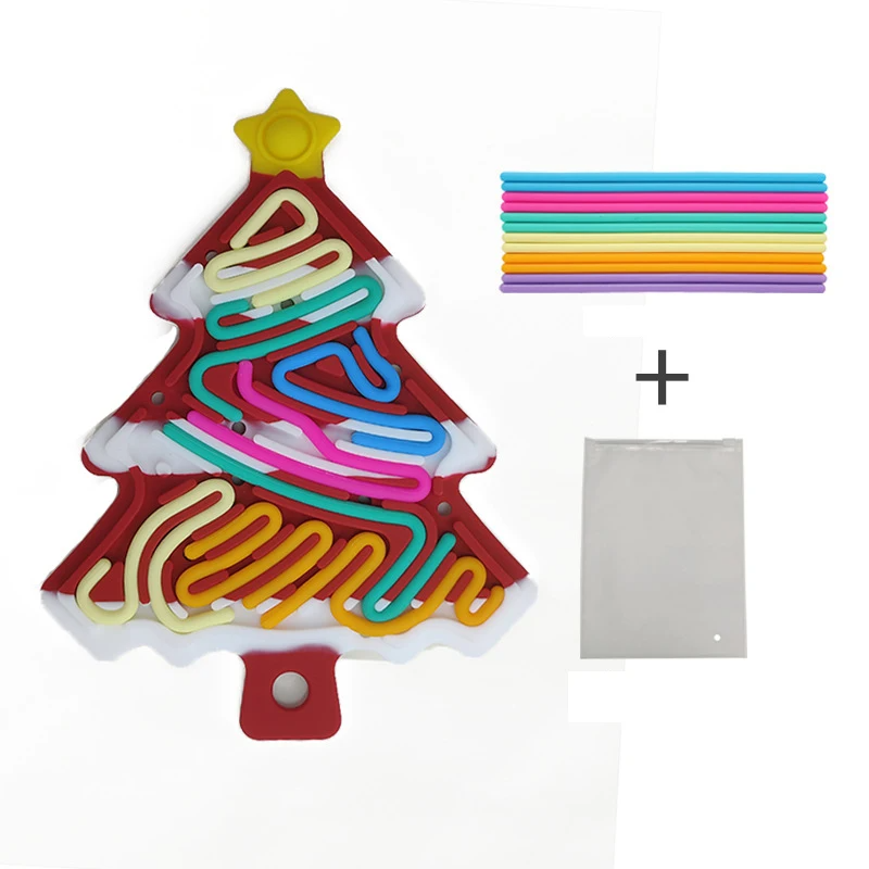 Compact, Christmassy & Play - Silicone Fidget Christmas Tree