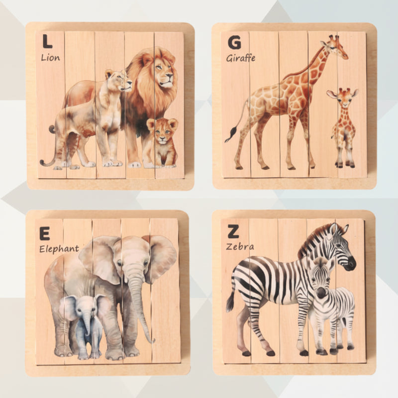 Wood & Engaging – Animal Block Puzzle