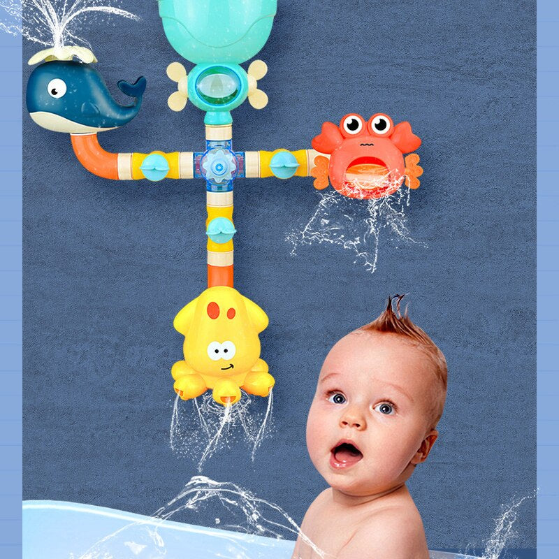 A bath with showering friends - Fountain bathing
